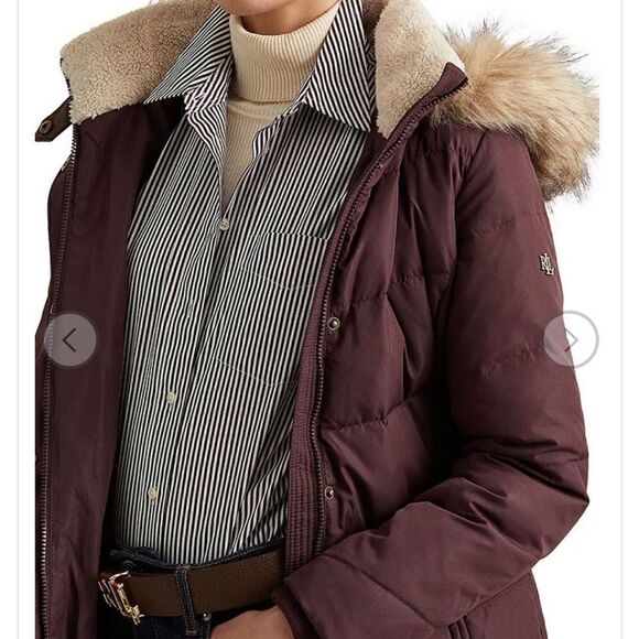 Women’s  Ralf Lauren faux shearling lined down feather coat size XS and S , NWT - Picture 16 of 16